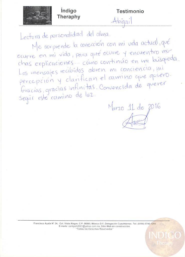Testimonio 11 marzo 2016