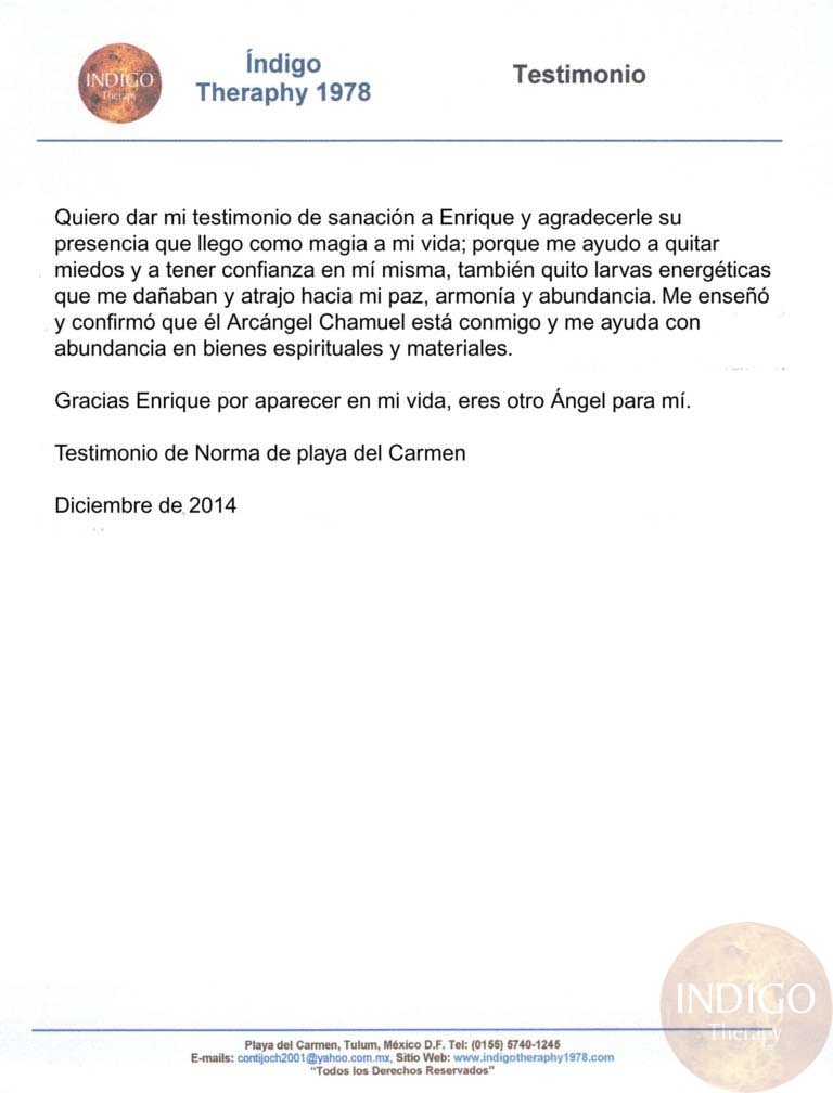 Testimonio diciembre 2014