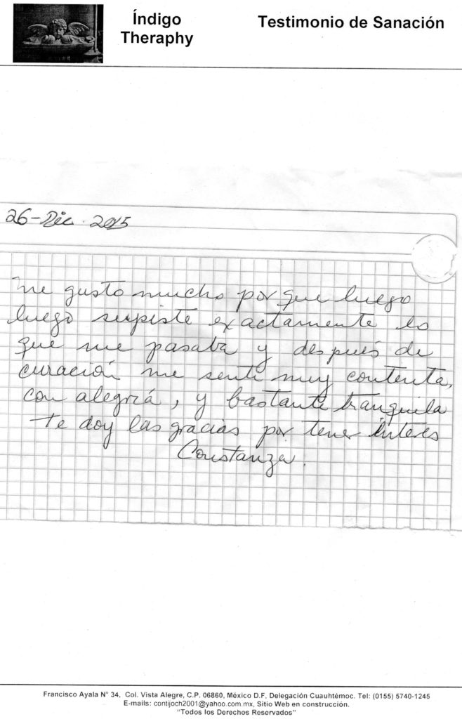 Testimonio 26 diciembre 2015