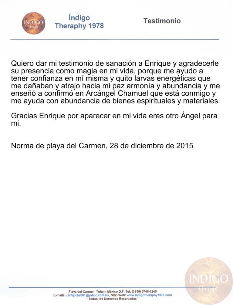 Testimonio 28 diciembre 2015