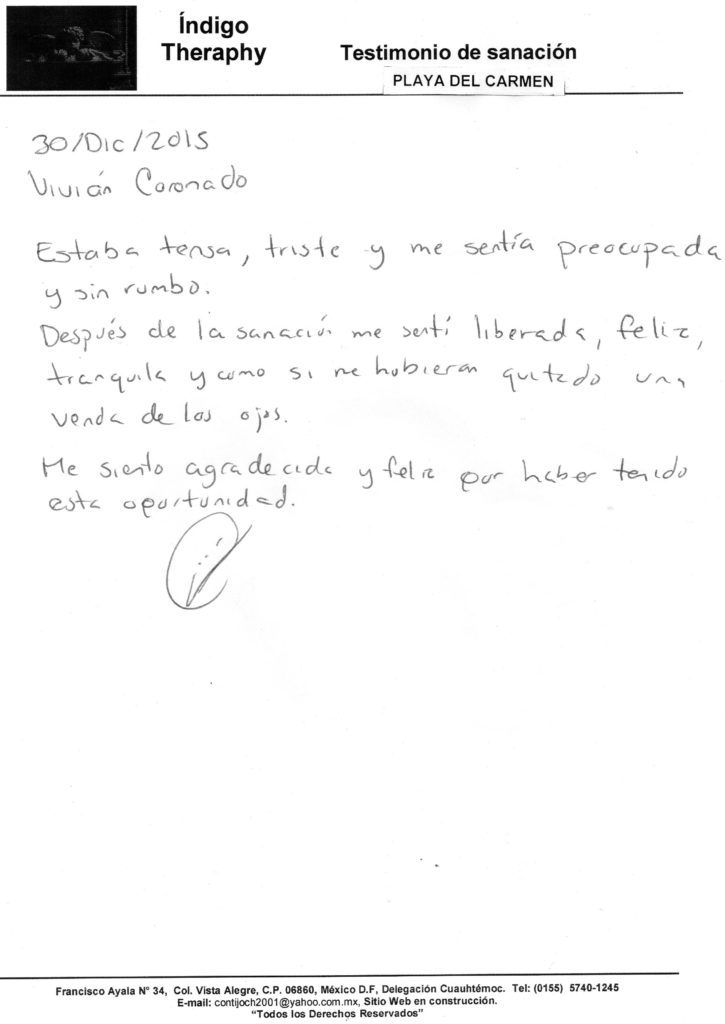 Testimonio 30 diciembre 2015