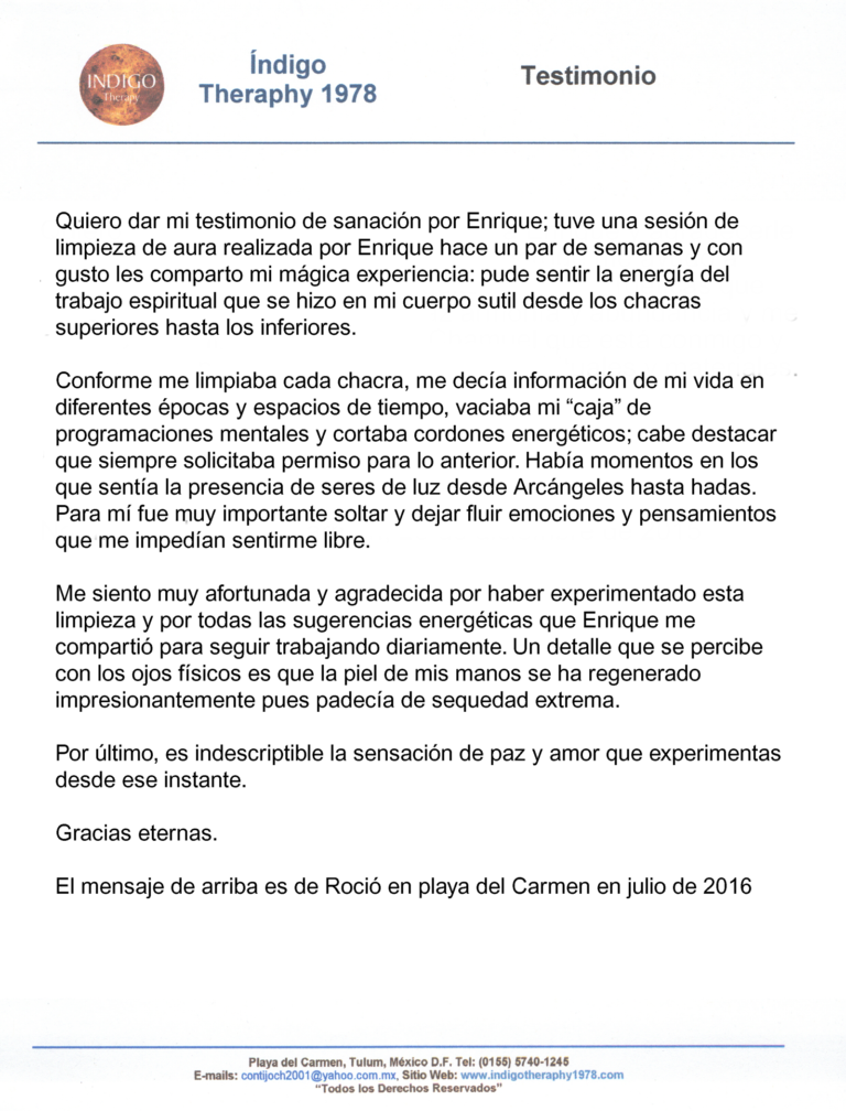 Testimonio julio 2016