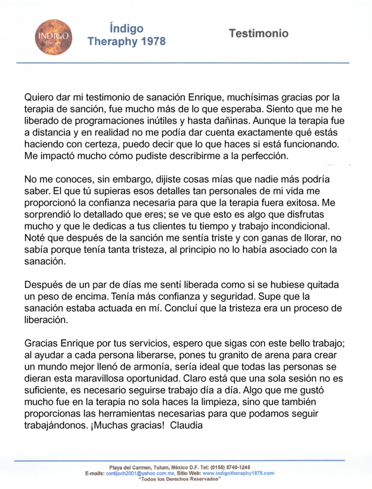 Testimonio noviembre 2016